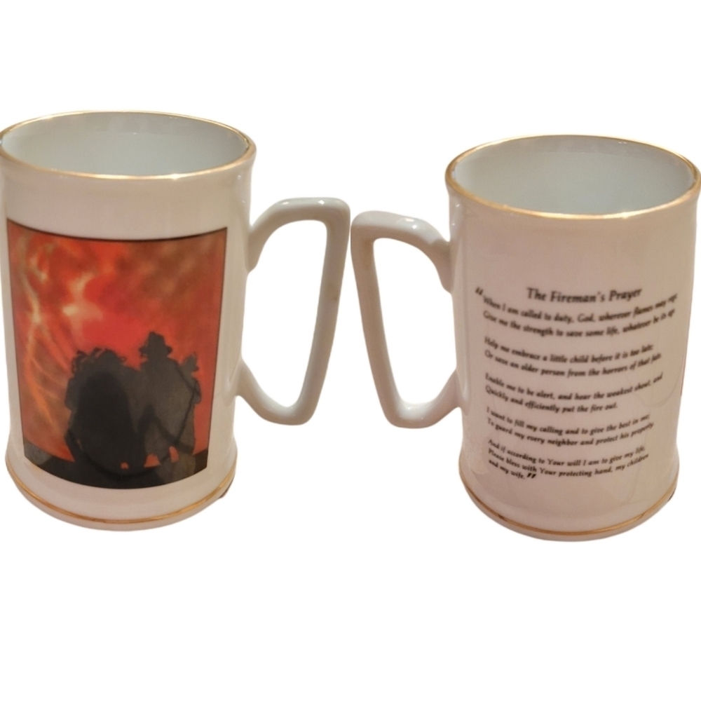 Firemans Prayer Collector Stein Mug 1989 Pierce‎ Manufacturing